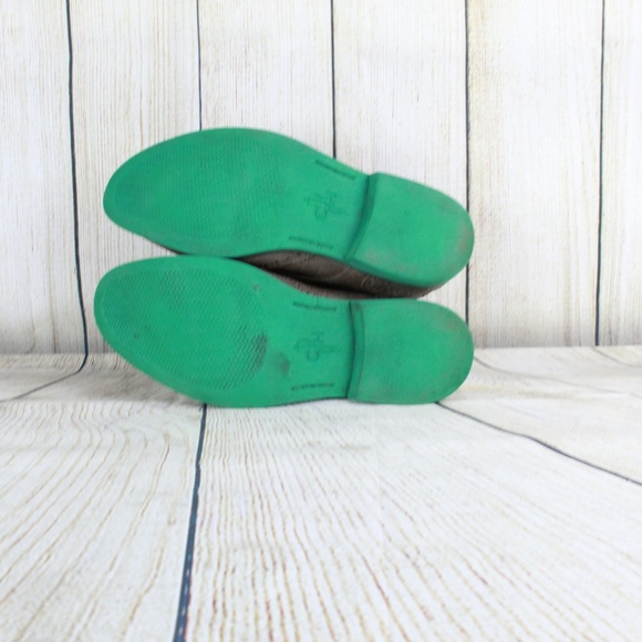 Cole Haan Wingtip Tan Leather Shoes Green Bottom - Picture 5 of 8